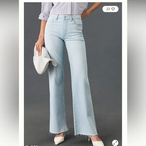 Paige Leenah Glitter High-Rise Wide-Leg Jeans